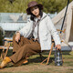Yalu Plus Chaqueta de terciopelo para mujeres y hombres Versión coreana de una pequeña chaqueta de montañismo a prueba de viento corto y de viento térmico.