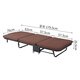 Ou Runzhe folding bed widened 75cm thickened sponge Multi-stage backrest adjustment triple folding single nap bed Coffee color