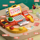 Xinge Kinderhaus spielen Toys Kitchen Sprachregister Set Supermarkt Einkaufssimulation Multifunktion Kassierer Szenario Simulation mit intelligenter Anerkennung Geburtstagsgeschenke für Jungen und Mädchen im Alter von 3 bis 6