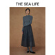 
THE SEA LIFE Ou Hai Yisheng Skirt for women 24 autumn light and delicate hazy feeling flowing mesh skirt B13117 Cloisonné Gray L