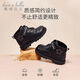 戴维贝拉（DAVE＆BELLA）儿童马丁靴冬季新款小童加绒鞋子洋气男童靴子保暖宝宝学步鞋童鞋 黑色【现货】 22码