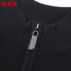 Hengyuanxiang thickened 100% wool sweater men's zipper half turtleneck sweater warm top HJ197 dark red 180/96A