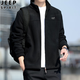 Jeep (Jeep) Strickjacke Pullover Herren Herbst und Winterjacke Neuer Fleece und Samt verdickte Sportpullover Stand Collar Herren Fleece Jacke regulärer Stil Dunkelblau 9902 L (120-140jin [Jin gleich 0,5 kg]))