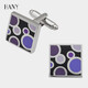 HANY cufflinks blue buttons men's French shirt cuffs men's shirt shirt buttons shirt cuffs gift for boyfriend Purple Fantasy