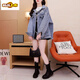Chuzhi Heavy Industry Design Denim Jacket for Women 2025 New Spring Fashion Internet Celebrity Variety Lazy Style Top 829 Patch M (Suggested 110-125Jin [Jin equals 0.5 kg])