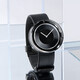 ISSEY Miyake Watch Men's 39 mm Negro de cuero Corcha de cuero pareja Fashion Quartz Casual Women's Watch Yoshioka Naruhito Nyah002y