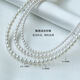 Queen of Pearls 18K gold round pearl necklace is comparable to Akoya high quality 4-5mm millet bead necklace for girlfriend