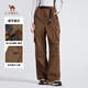 Camel Celebrity Same Style Mountain and Sea Work Hosen für Männer und Frauen Neue Stil Frühling und Sommer direkte Beine bindende sportlich-vorsichtige Freizeithosen 757, Trüffel Gray, Frauenstil XL