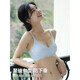莫代尔无痕内衣女无感薄款小胸聚拢撞色无钢圈收副乳防下垂美背少女文胸 香槟肤单件 S 适合70ABC
