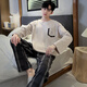 
Langsha pajamas men's spring and autumn long-sleeved suit 2024 new loose large size simple style student casual home clothing 15567 stripes L men (suitable for 100-130 Jin [Jin equals 0.5 kg])