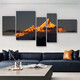 Bifeng Rizhao Jinshan Wohnzimmer Dekoration Malerei Atmosphärische Fuji Sofa Hintergrund Wand modern
