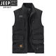 Jeep Spirit Jeep Herren-Weste Frühling und Herbst Neue Outdoor-Pferdsclip lässig große Sportarten mittlere Weste mit mittleren Alter 677 Military Green 3xl (156-170)