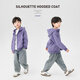Zuoxi Boys 'Mabe's Children's Sports Cardigan Hooded Top 2025 New Boys Automne Clothes Purple 140