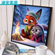 
CLCEY Crazy Zoo City Digital Oil Painting Cute Cartoon Crazy Zoo City Digital Oil Painting + Outer Frame SJ13555 30*30cm Tightened Thickened Solid Wood Inner Frame + Outer Frame