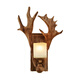 Shusheng European wall lamp indoor foyer Nordic retro industrial style deer antler lamp personalized creative living room aisle American antique deer head decoration B3038-electroplated silver