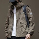Jeep Spirit Jeep Jacke Herren Workwear High-End-Frühling und Herbst verdickte Jungen großgröße Baumwollkleidung Herren-Stil mit Kapuzenkleidung für Männer Fleece 1502-1 Militärgrün (verdickt) l
