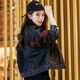 Jaqueta de mezclilla negra inteligente para mujeres 2025 Spring y otoño Nuevo diseño Retro Hong Kong Estudiante Corea de mezclilla Corea de mezclilla 9926# Estilo de imagen [negro] L [sugerido 111-125Jin [Jin es igual a 0.5 kg]]]