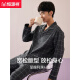 
Hengyuanxiang men's pajamas men's autumn and winter pure cotton long sleeve trousers home clothes can be worn outside men's casual cotton suit 16859 170/L