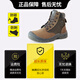 
SAFETY JOGGER labor protection shoes men's high top anti-smash anti-puncture anti-static side zipper breathable safety shoes RUSH brown zipper style 43