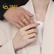 CHINA GOLD gold ring for women 999 pure gold broken ice couple ring birthday gift for girlfriend and wife Jingsuda pure gold ring about 3.6g* men's model