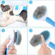Dog hair removal comb, cat comb, dog hair cleaner, remove floating hair, Teddy Bichon needle comb, fluffy bath, general purpose for cats and dogs丨Knot comb, upgraded model, gray knot comb-1