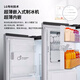 LG640 liter cross-door mid-door automatic ice maker see-through window refrigerator household large-capacity air-cooled frost-free energy-saving computer temperature control inverter compressor flat embedded 2024 knock-on ice machine white F664MEH95D