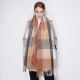 Shanghai Story Scarf Women's Autumn and Winter Office Air-conditioned Room Summer Imitation Cape Shawl Dual-Purpose Fashionable Style Cape Thin Section 1# Rice Camel Check