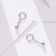 Jamie PT950 platinum earrings, small bean beads, pt950 platinum earrings for ear care, simple women's model - a pair of about 1 gram