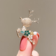 Idel deer brooch, high-end women's lapel pin, fixed clothes, invisible and anti-exposure, birthday gift for best friend and girlfriend, small deer brooch XZ0441