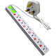 
XMSJCUXIANG Science and Technology Cabinet Socket 9898 Six-Position Six-Switch Assembly Line Packing Production Line Special Hong Kong Row Milk White 9898-2M White Others