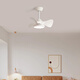 
Weather vane (FXB) Nordic indoor ceiling small fan light simple modern ceiling fan light children's room bedroom with electric fan integrated chandelier frequency conversion 22-671A white ceiling-light wood grain full spectrum + light-changing remote control