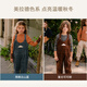 Nest designsPR Xiaoyunduo children's clothing children's corduroy overalls for boys and girls autumn and winter thickened pants soft cocoa brown 90 cm