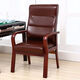 Wuhui leather chair, leather armrest, mahjong chair, cowhide computer chair, genuine leather office chair, study room, home chess and card room, conference room seat, thick cushion, high backrest, black PU leather