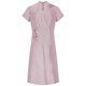 Armario azul rosa 2024 Outumn New Oriental Vestido de manga corta Vestido de cuello en V bordado pesado 5A3L866 Daifei Pink L