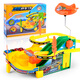 Chuangjingyi Select Children's Track Quzhi Kleinwagen Züge Set Auto Rennsport Elektrische Spielzeugauto -Auto Jungen und Mädchen Early Education Offizielle Standard Elektro -Tomas Kleiner Zug 8 Köpfe