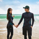 KEBO wetsuit conservative swimsuit Korean style new men's and women's zipper long-sleeved swimming quick-drying couple jellyfish suit snorkeling suit men's XL