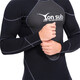 YON SUB one-piece wetsuit 1.5mm men and women winter swimming warm long-sleeved wetsuit snorkeling suit black M