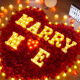 Abaoli LED electronic candle light romantic proposal arrangement decoration creative supplies birthday confession surprise scene props