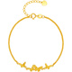 Saturday blessing 18K gold bracelet butterfly color gold bracelet birthday gift for women C0713577 16+3cm