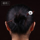 Fu Tiaoer hand-carved flower leaflet red sandalwood high-end hairpin for women retro style Hanfu step shake classical hairpin simple gift 1