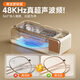 AUX ultrasonic cleaning machine glasses washing machine home braces jewelry watch cleaning machine contact lens cleaning artifact beige UV sterilization + large and small dual compartments
