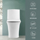 HUIDA household bathroom ordinary toilet bathroom ceramic toilet siphon pumping light sound high impulse first-level water effect [6218]-ultra-thin cover-curved water tank 305/300mm