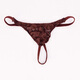 
Ye Zimei Men's sexy underwear Men's ultra-thin transparent lace seductive thong sexy underwear perspective T-pants 4086 Coffee color All size