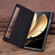 
Pure Armor Honor Magic V2 Mobile Case New genuine leather Honor V2 Folding Screen Flip Smart Window Bracket Protector V2 Supreme Version Full-Inclusive Anti-fall Leather Case Honor Magic V2 [Black-straw mat pattern]