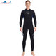 Wetsuit for women one-piece men's 3mm thickened cold-proof and warm professional deep diving sunscreen long-sleeved trousers suit full-body zipper jellyfish swimsuit wet neoprene frogman freestyle equipment men's black L