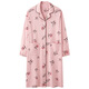 Modale Einschränkung Kleidung für die Entbindung Nachthemd für Frauen Pyjamas Frühling und Herbst reines Baumwollstillung schwangerer Frauen mit langer Ärmeln Schwangerschaftshauskleidung A02-11932 XL-Code (120-140jin [Jin gleich 0,5 kg]))