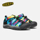 KEEN official NEWPORT H2 children's outdoor wading shoes, river shoes, anti-collision toe sandals, rainbow tie-dye pattern-1018441-big children 35