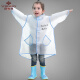 Yu Zhaolin (YUZHAOLIN) children's raincoat for boys and girls EVA breathable large brim poncho baby cartoon rain gear kindergarten primary school student portable raincoat blue elephant L