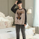 
Men's pajamas for men in autumn and winter flannel thick warm middle-aged and young students cartoon round neck winter home clothes WYEX3888 men's L size (recommended 90-115 Jin [Jin equals 0.5 kg]) All size