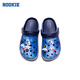 ROOKIE children's shoes for boys and girls, summer new children's beach toe-cap sandals, with 6 cartoon buckles, feather white/midnight blue 29 30, suitable for feet 18-18.5cm long
